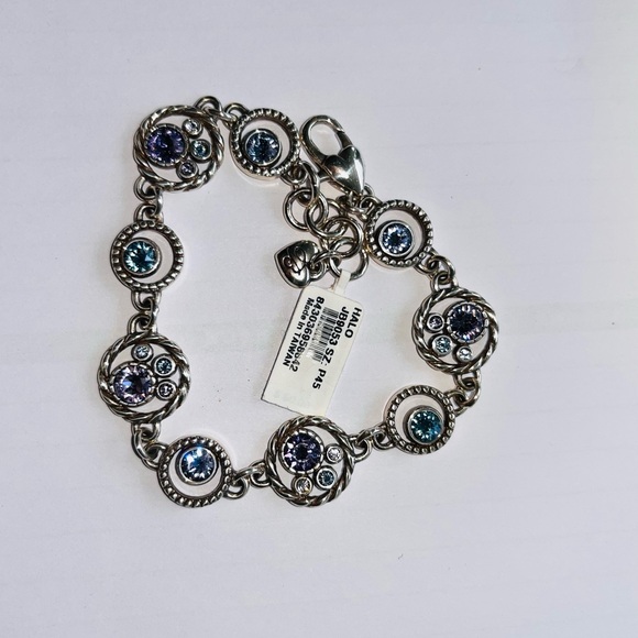 NWT Brighton Halo Bracelet with Blue and Purple Gemstones - Picture 2 of 3